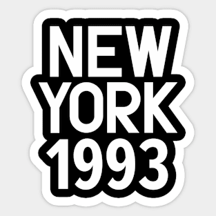 Iconic New York Birth Year Series: Timeless Typography - New York 1993 Sticker